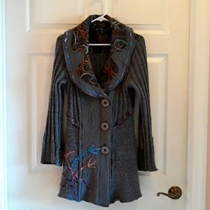 Ladies BoHo style sweater coat